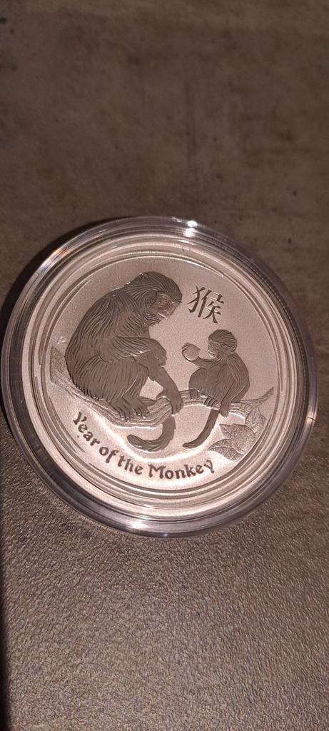 Year of the Monkey (Lunar Serie 2) 1/2oz Zilveren Munt, Verzenden
