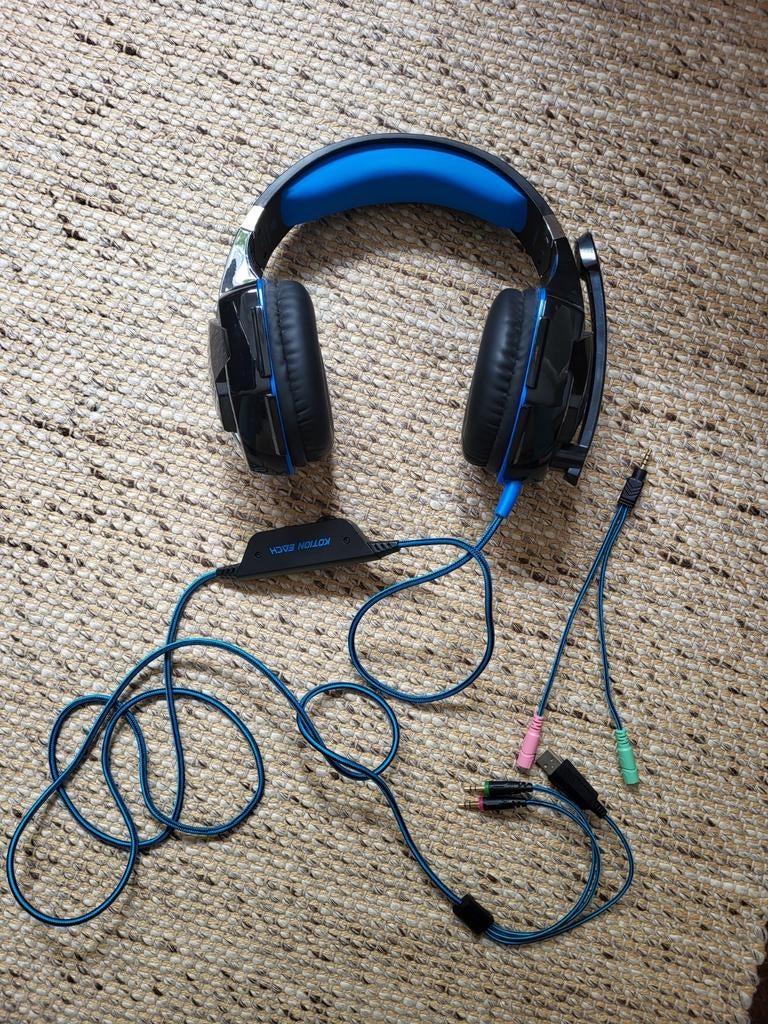 Gaming Headset Kotion Each G2000, Computers en Software, Headsets, Zo goed als nieuw, Over-ear, Bedraad, Gaming headset, Ophalen