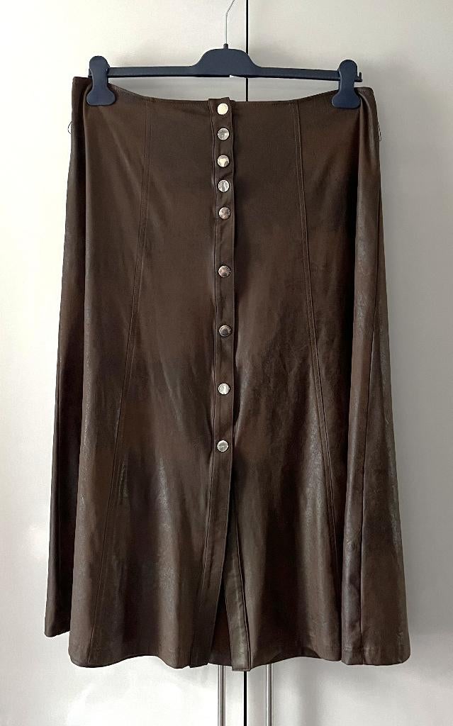 🌷Leuke bruine imitatie leren rok van Caroline Biss 44, Bruin, Verzenden, Maat 42/44 (L), Zo goed als nieuw