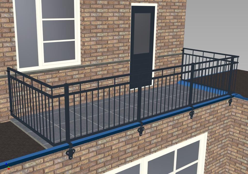 Fabricage, schilderen en installatie van metalen producten,, Minder dan 150 cm, Ophalen of Verzenden, Markies