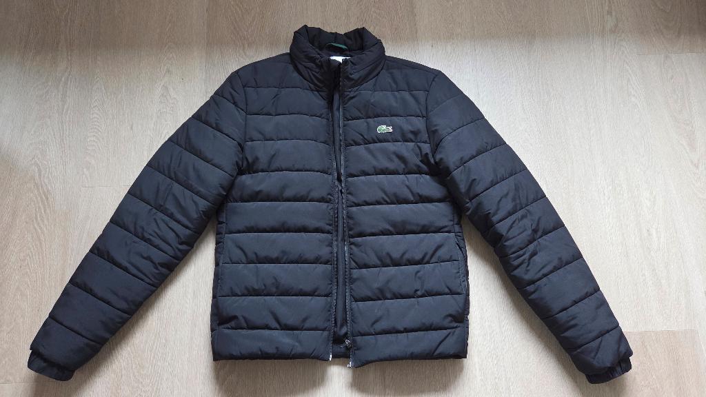 Lacoste Zwarte Heren Jas | Maat 44 - XS | Als nieuw !, Kleding | Heren, Jassen | Winter, Ophalen of Verzenden, Zo goed als nieuw