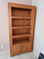 Teakhouten boekenkast met deurtjes, Huis en Inrichting, Ophalen, 25 tot 50 cm, 200 cm of meer