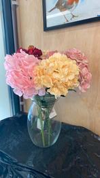 Nieuw boeket kunstbloemen hortensia’s met vaas, Huis en Inrichting, Ophalen of Verzenden, Nieuw, Binnen
