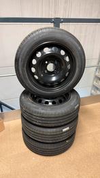 Stalen velgen + banden 155/65- R14 | Opel Rocks E Ami Zwart, Auto-onderdelen, Banden en Velgen, Ophalen, 14 inch, 155 mm, Banden en Velgen