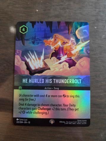 He Hurled his thunderbolt 222 Whispers in the well Lorcana beschikbaar voor biedingen