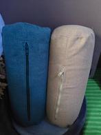 2 Worsten Kussens met Extra Jasje, Ophalen of Verzenden, Zo goed als nieuw, Cilindervormig