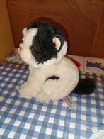 Sunkid poes / kat knuffel wit met zwart 17 cm groot, Ophalen of Verzenden