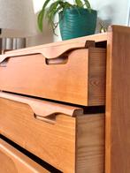 Vintage ladekast Deens Design berken hout jaren 50/60/70, Huis en Inrichting, Kasten | Ladekasten, Ophalen, Gebruikt, 5 laden of meer