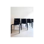 4x stapelbare Alias Fly stoelen, 2006, Huis en Inrichting, Ophalen of Verzenden, Zwart, Kunststof, Vier