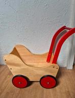 Houten poppenwagen, Kinderen en Baby's, Speelgoed | Houten speelgoed, Ophalen, Zo goed als nieuw, Duw- of Trekspeelgoed