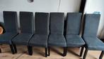 6 eetkamer stoelen, Ophalen, Gebruikt, Bruin, Vier