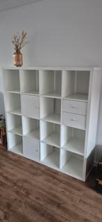 Ikea Kallax kast wit - 16 vakken met deurtjes en lades, Ophalen