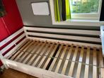 Flexa Classic bedbank 90200 met onderlades whitewash, Ophalen, 90 cm, Eenpersoons, Wit