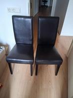 Eetkamerstoelen. Bruin., Huis en Inrichting, Stoelen, Ophalen, Gebruikt, Bruin, Twee