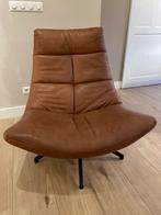 Draaifauteuil bruin cognac leer lederen draaistoel Reflex, Huis en Inrichting, Fauteuils, Ophalen, Minder dan 75 cm, Zo goed als nieuw