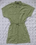 Bershka groene jurk, safari, korte mouw. Maat 36, Groen, Zo goed als nieuw, Maat 36 (S), Bershka