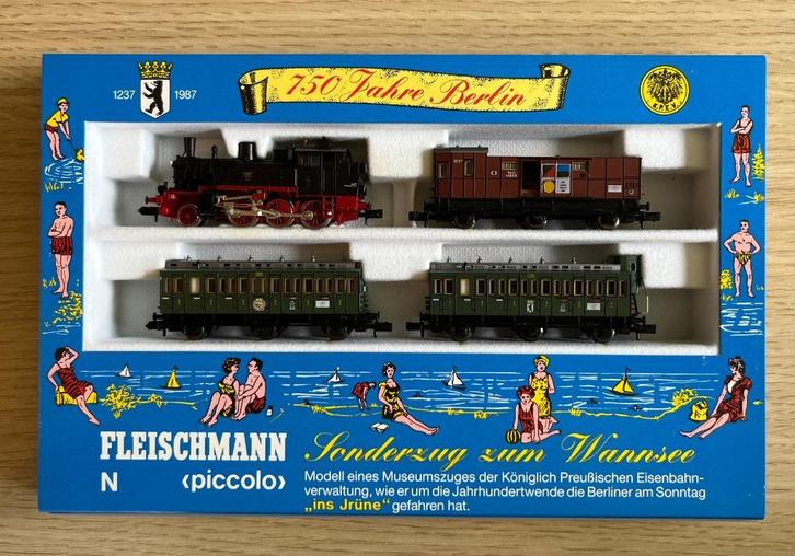 Fleischmann Piccolo 90 0750 Sonderzug zum Wannsee, Hobby en Vrije tijd, Modeltreinen | N-Spoor, Zo goed als nieuw, Treinset, Gelijkstroom