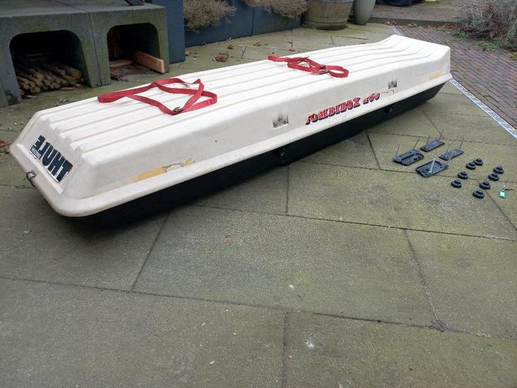 Vintage dakkoffer skikoffer Thule, Auto diversen, Dakkoffers, Gebruikt, Ophalen