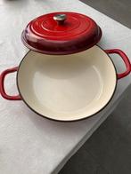 Gietijzeren Braadpan Rood merk ERNESTO, Ophalen, Zo goed als nieuw, Koekenpan of Braadpan, Gietijzer