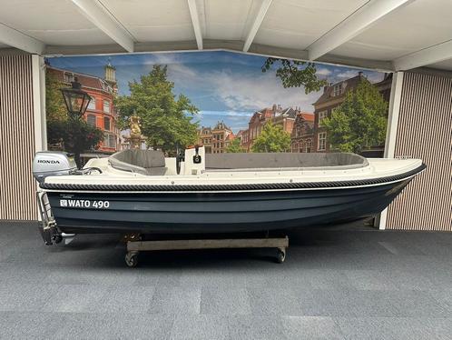 Wato 490 met Honda 20PK | Direct leverbaar, Watersport en Boten, Sloepen, Gebruikt, 10 tot 30 pk, 3 tot 6 meter, Buitenboordmotor