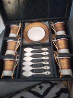 Vintage Koffieservies met Gouden Details, Antiek en Kunst, Antiek | Servies compleet, Ophalen of Verzenden