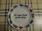 Boerenbont spreukbord "Na regen ..... " Boerenbond, Huis en Inrichting, Keuken | Servies, Gebruikt, Ophalen of Verzenden, Bord(en)