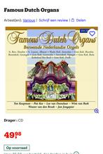 10 CD Set Famous Dutch Organs - Nederlandse Orgels, Ophalen of Verzenden, Zo goed als nieuw, Overige typen