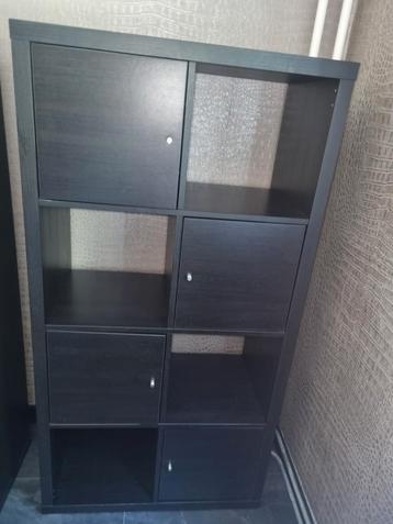 Ikea Kallax Kast - Zwartbruin beschikbaar voor biedingen