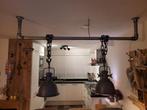 Industriële hanglamp, eettafellamp, Huis en Inrichting, Lampen | Hanglampen, Ophalen, Metaal, Industrieel, 75 cm of meer
