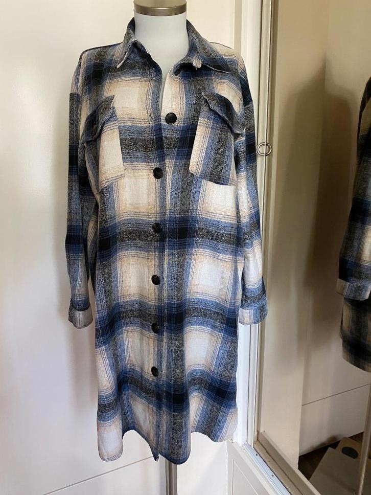 lange blouse/vestjasje Studio L blauw/creme/grijs NIEUW, Kleding | Dames, Truien en Vesten, Nieuw, Maat 42/44 (L), Blauw, Verzenden