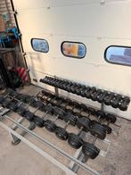 Dumbells 1 t/m 30 kg dumbellrek met gewichten, fitness