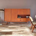 Vintage wandmeubel/highboard/boekenkast/buffetkast, Met deur(en), Zo goed als nieuw, 200 cm of meer, Hoofdstraat 70 Terborg