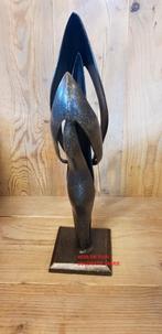 bronzen beeld / MODERN LIEFDESPAAR / 45 cm hoog, Nieuw, Info@huisentuindecoratiemarie.nl, Mensenbeeld, Huis en tuin decoratie marie