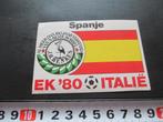 sticker henkes borrel EK 1980 voetbal vlag spanje, Ophalen, Zo goed als nieuw