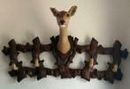 kapstok taxidermie hert hinde houtsnijwerk, Ophalen of Verzenden, Gebruikt, Hert, Opgezet dier