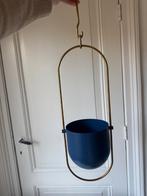 IKEA CHILISTRÅN Plantenhanger bloembak blauw goud, Tuin en Terras, Bloembakken en Plantenbakken, Tuin, Minder dan 60 cm, Rond