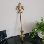 Messing Kandelaar met Franse Lelie, Bruin, Ophalen of Verzenden, Zo goed als nieuw, Kandelaar