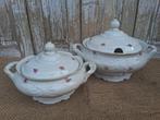 Debrocantekip - set van 2 soepterrine en dekschaal wawel, Antiek en Kunst, Antiek | Servies los, Ophalen of Verzenden