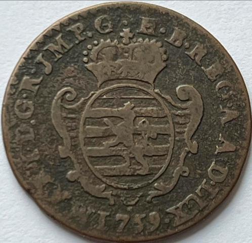 Luxemburg liard 1759, Postzegels en Munten, Munten | Europa | Niet-Euromunten, Losse munt, Overige landen, Ophalen of Verzenden