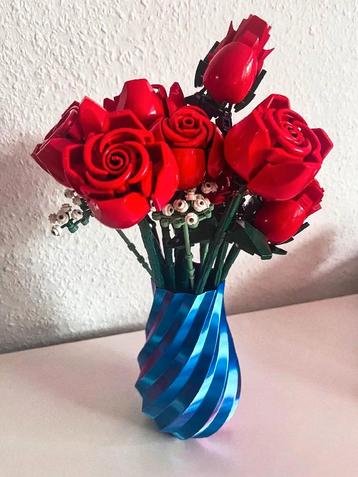 3D Geprinte Vaas voor lego bloemen  beschikbaar voor biedingen