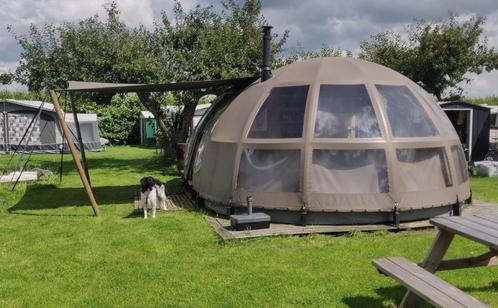 Unieke panorama glamping tent, Caravans en Kamperen, Tenten, tot en met 4, Gebruikt, Ophalen