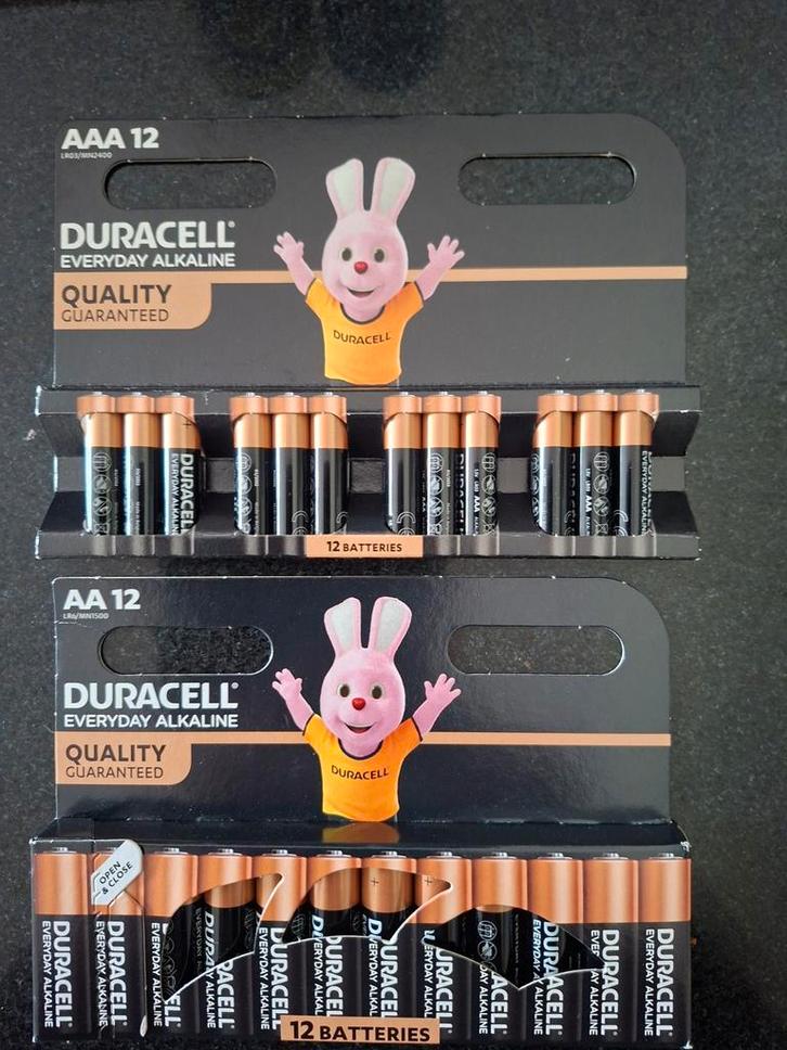 Partij Duracell AA & AAA Batterijen - 12 Stuks Pak, Audio, Tv en Foto, Accu's en Batterijen, Nieuw, Ophalen of Verzenden