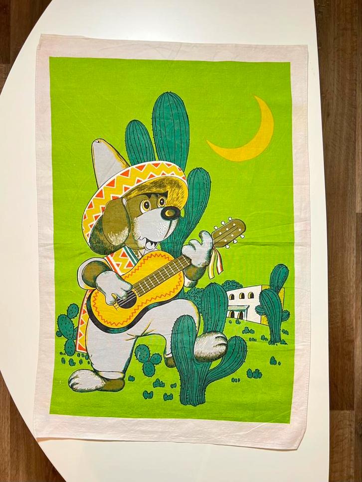 Vintage Theedoek, Antiek en Kunst, Antiek | Kleden en Textiel, Ophalen of Verzenden