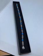 Zilveren Set met Carneool (925 Zilver), Blauw, Nieuw, 5646JA, Info@zilverenedelstenen.nl