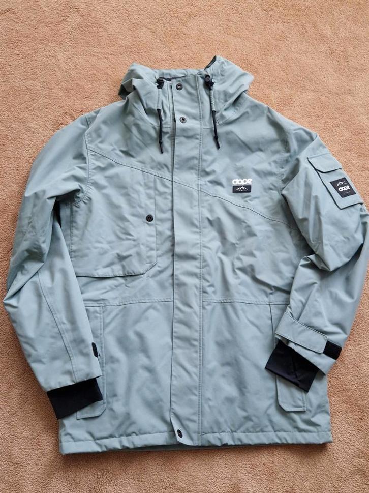 Dope snowboard/ski-jas maat L, mosgroen, Nieuwstaat!!, Kleding | Heren, Wintersportkleding, Zo goed als nieuw, Jack, Maat 52/54 (L)