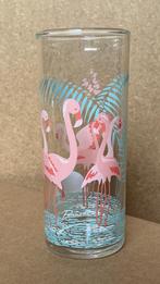 Vintage jaren '70 '80s longdrink Panache by Dema UK flamingo, Glas of Glazen, Ophalen of Verzenden, Overige stijlen, Glas