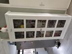 Witte vitrinekast, Huis en Inrichting, Kasten | Vitrinekasten, Ophalen, Gebruikt, 100 tot 150 cm, 150 tot 200 cm