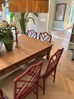 Eettafel eiken vierkant 4-8 personen, Huis en Inrichting, Tafels | Eettafels, Ophalen, Zo goed als nieuw, Vijf personen of meer