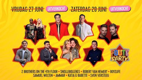 4x qmusic foute party, vrij 27 juni €25, Tickets en Kaartjes, Evenementen en Festivals, Drie personen of meer