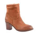 Sacha leren enkellaarsjes, maat 37, bontvoering, Bruin, Lage of Enkellaarzen, Ophalen of Verzenden, Zo goed als nieuw